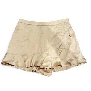 Silky Tan Ruffle Skort